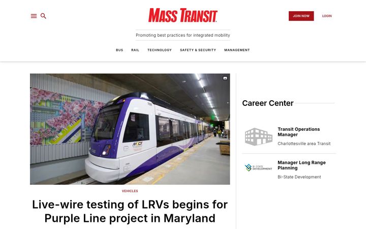 Screenshot of masstransitmag.com