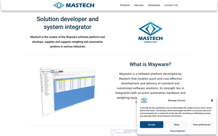 Screenshot of mastech.co.za