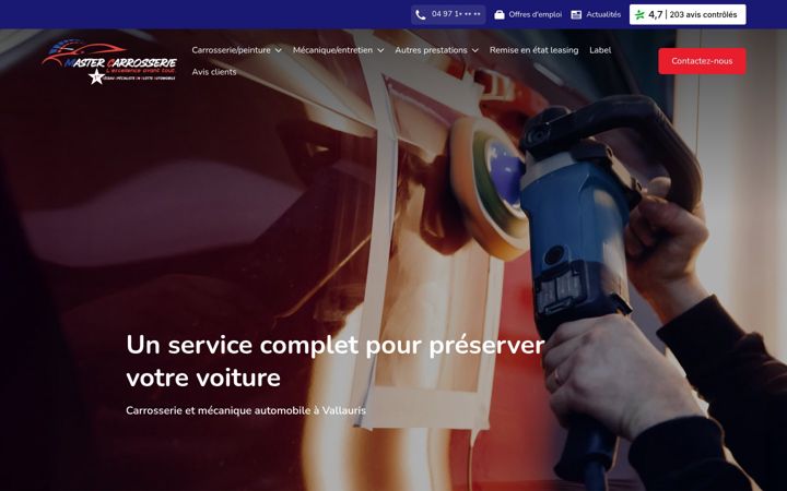 Screenshot of master-carrosserie.com