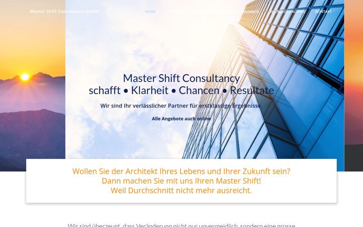Screenshot of master-shift-consultancy.com