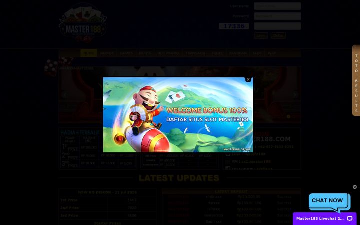 Screenshot of master188.com