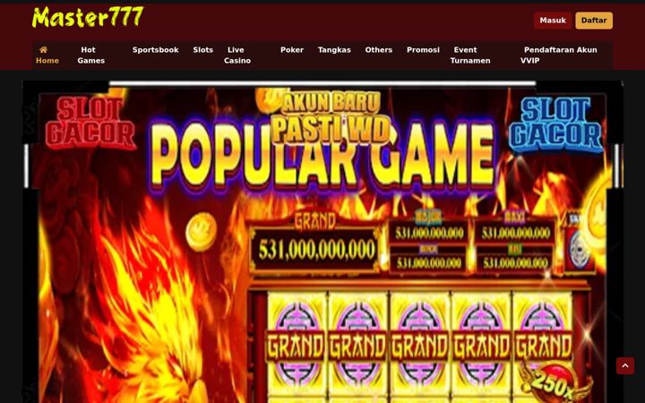 Screenshot of master777slot.net