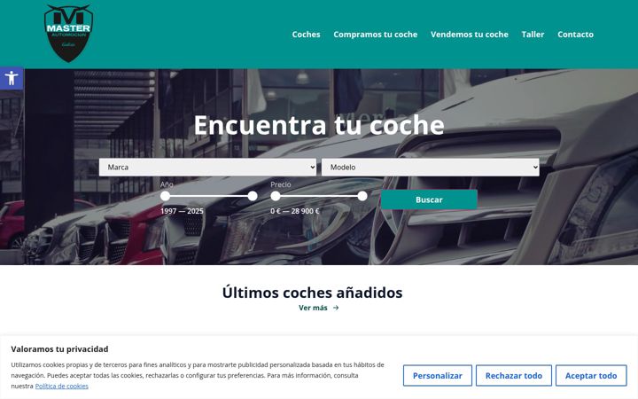Screenshot of masterautomocion.com