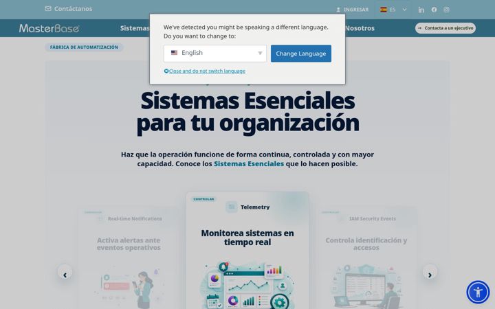 Screenshot of masterbase.com