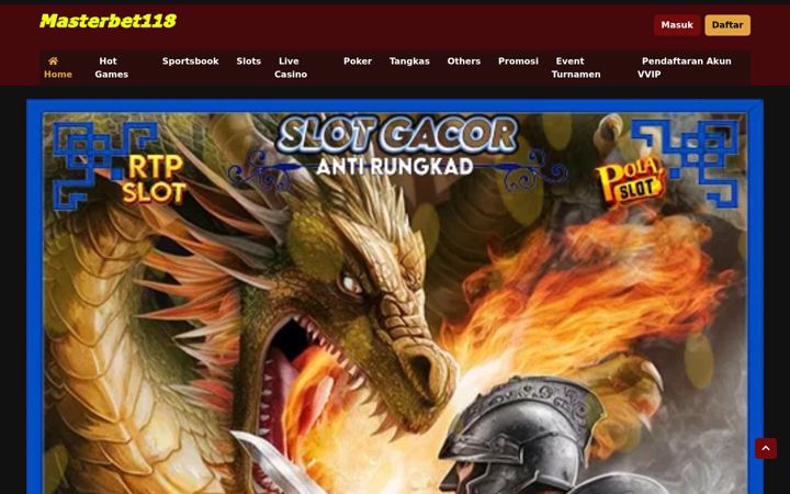 Screenshot of masterbet118.com