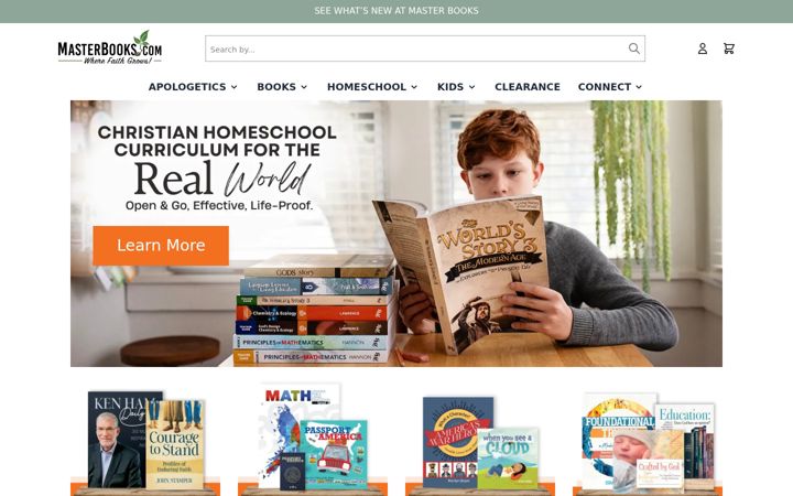 Screenshot of masterbooks.com