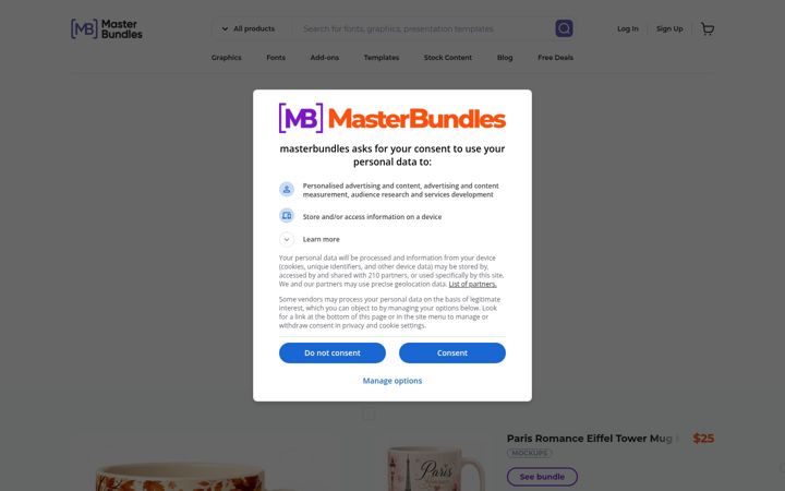Screenshot of masterbundles.com