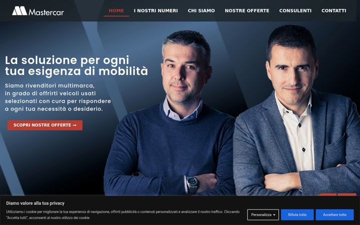 Screenshot of mastercarsrl.eu