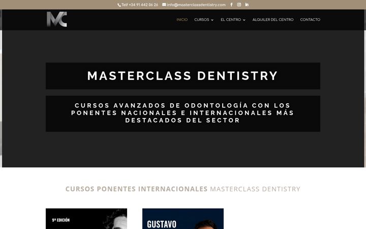 Screenshot of masterclassdentistry.com