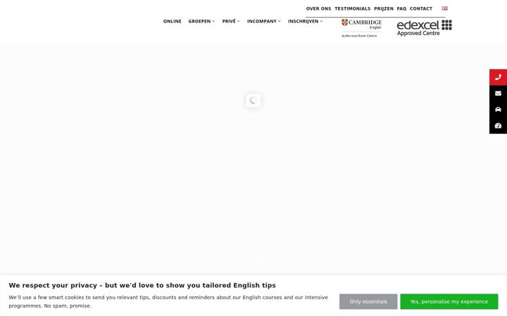 Screenshot of masterclassenglish.com
