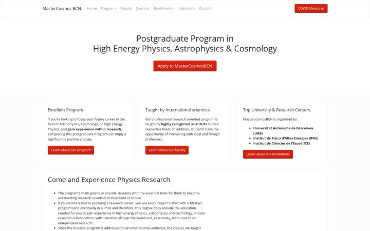 Screenshot of mastercosmosbcn.net