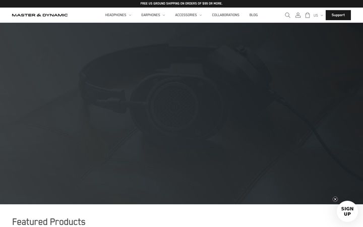 Screenshot of masterdynamic.com