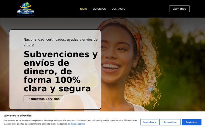 Screenshot of masterenvioslanzarote.com