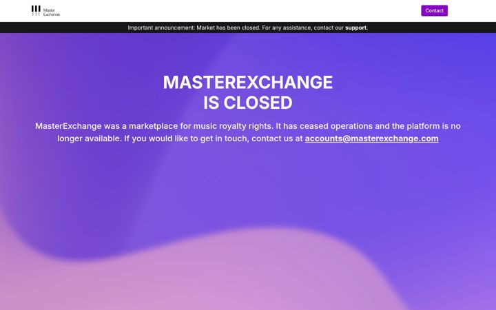 Screenshot of masterexchange.com