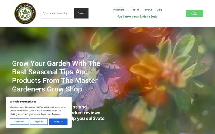 Screenshot of mastergardenersgrowshop.com