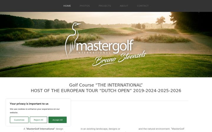 Screenshot of mastergolfinternational.com