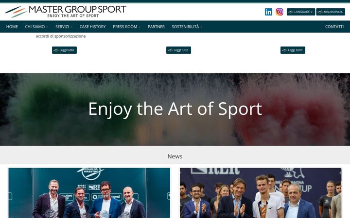 Screenshot of mastergroupsport.com