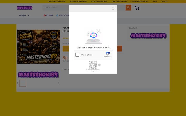 Screenshot of masterhoki89.net