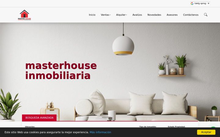 Screenshot of masterhouseinmobiliaria.com