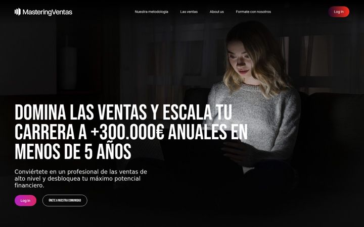 Screenshot of masteringventas.com