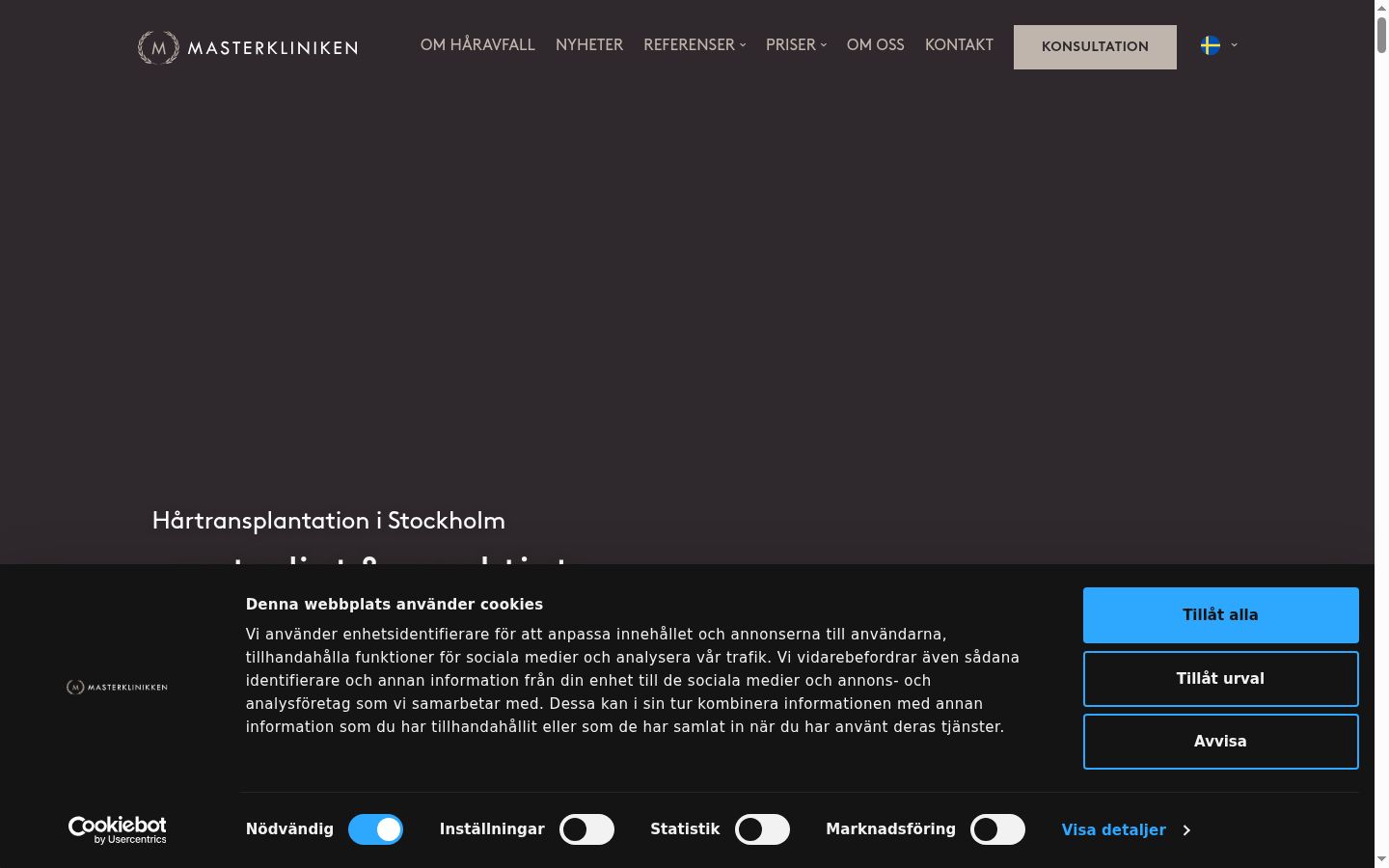 Capture d'écran de la bannière de consentement affichée avant toute interaction