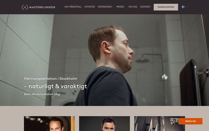 Screenshot of masterkliniken.se