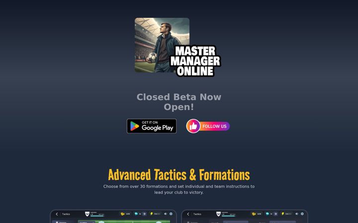 Screenshot of mastermanageronline.com