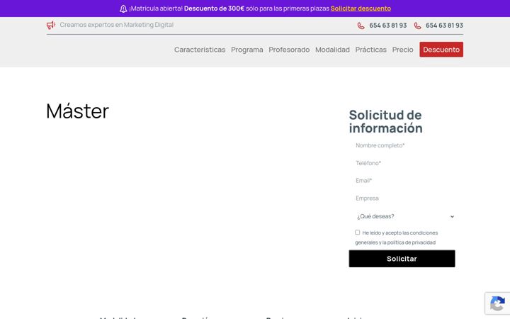 Screenshot of mastermarketingdigital.eu