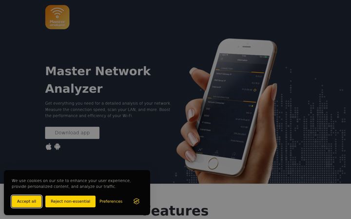 Screenshot of masternetworkanalayzer.com