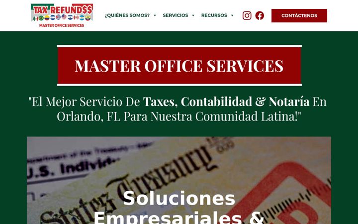 Screenshot of masterofficeservices.com