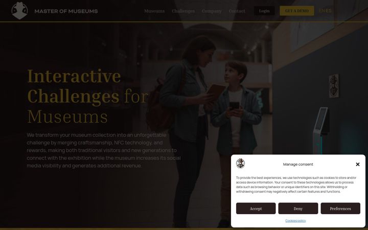 Screenshot of masterofmuseums.com
