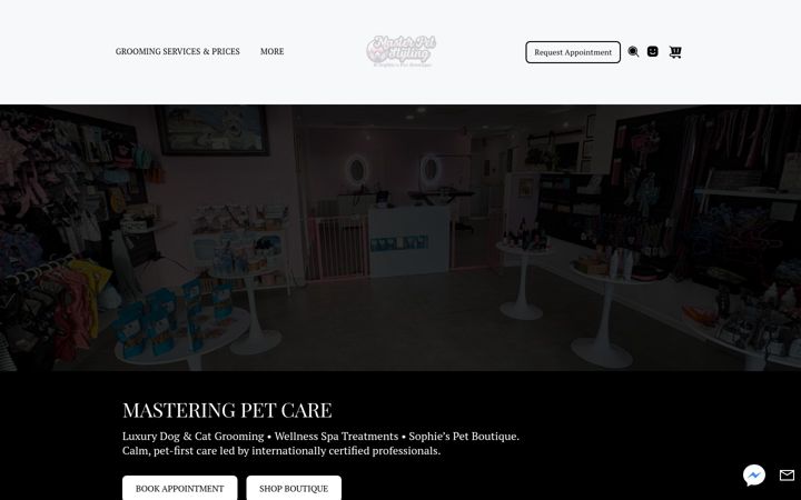 Snímek obrazovky masterpetstyling.com