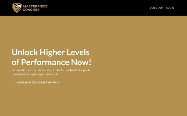 Screenshot of masterpiececoaches.com