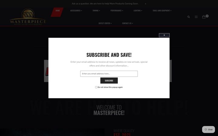 Screenshot of masterpiecedealer.com