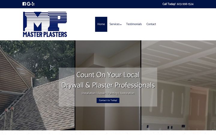 Screenshot of masterplastersllc.com