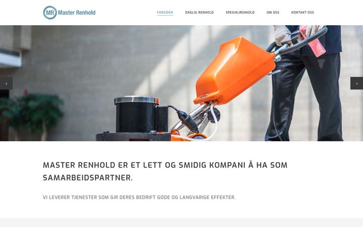 Screenshot of masterrenhold.no
