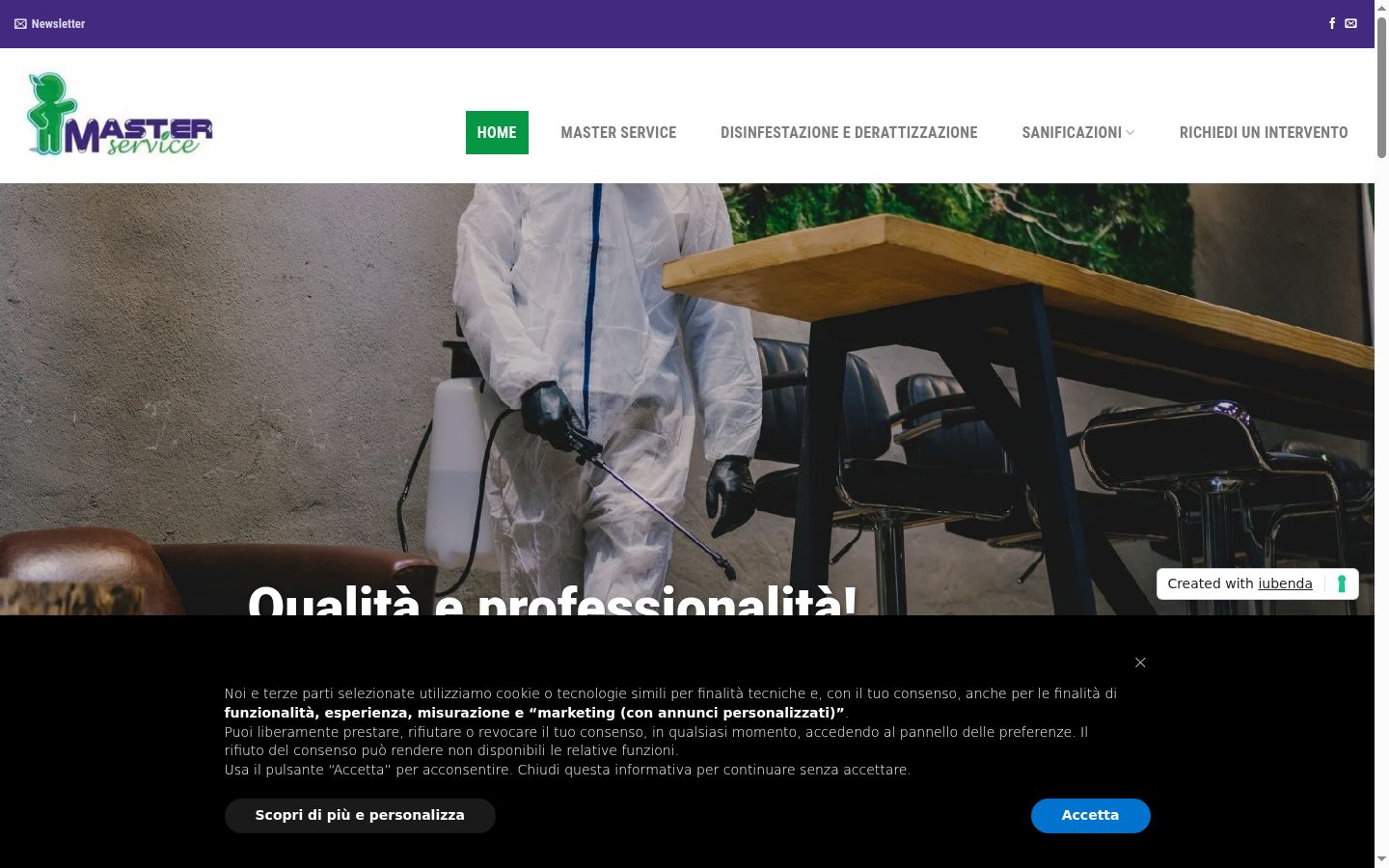Captura de ecrã do banner de consentimento apresentado antes de qualquer interação