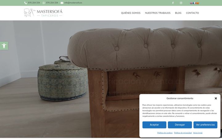Screenshot of mastersofa.es