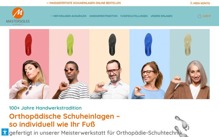 Screenshot of mastersoles.de