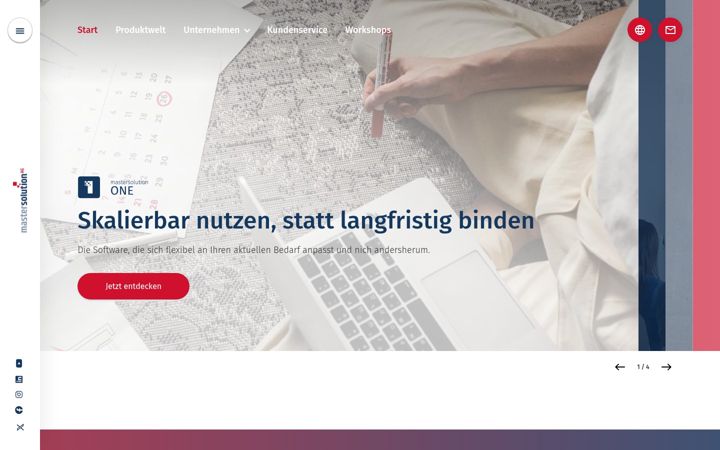 Snimka zaslona za mastersolution.com