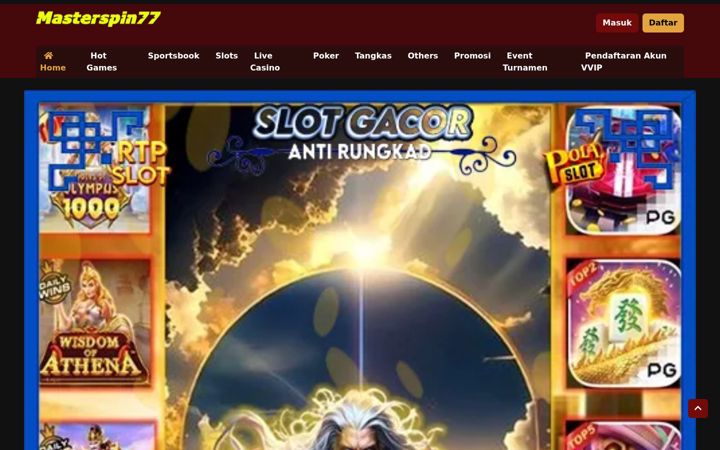Screenshot of masterspin77.com