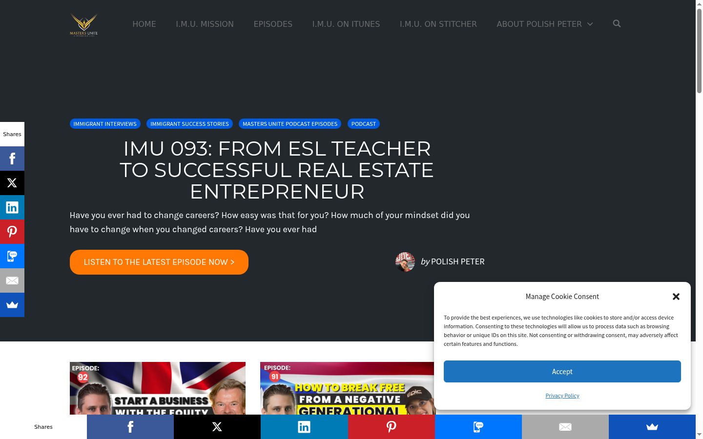 Screenshot tal-banner tal-kunsens muri qabel kwalunkwe interazzjoni