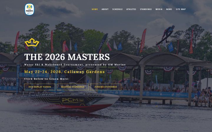 Screenshot of masterswaterski.com