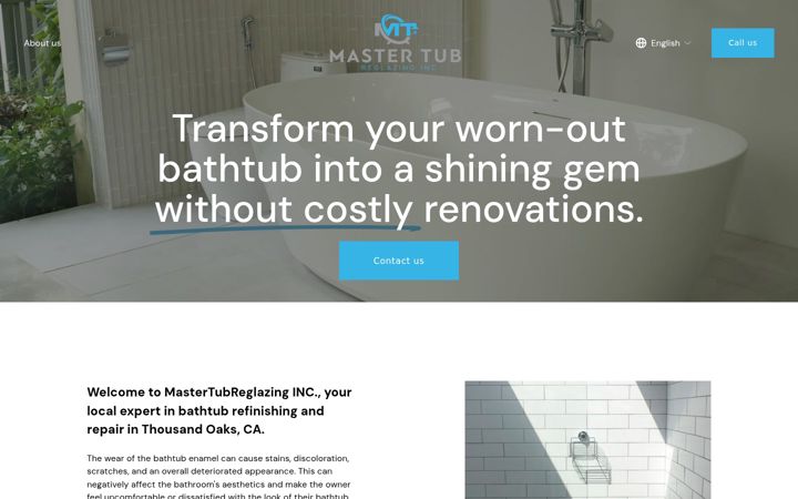 Screenshot of mastertubreglazinginc.com