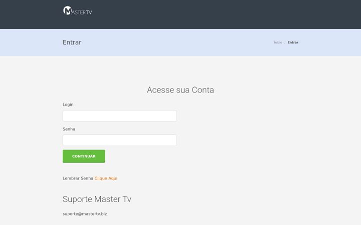 Screenshot of mastertv.biz