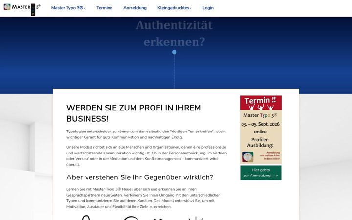 Screenshot of mastertypo3.de
