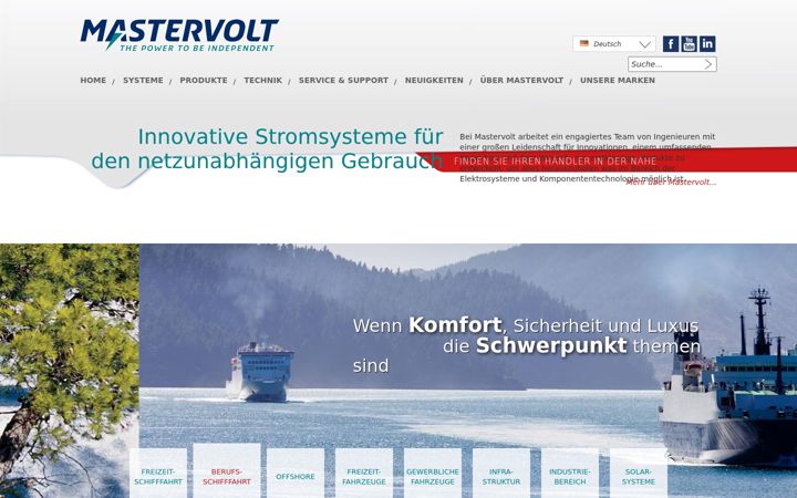 Screenshot of mastervolt.de