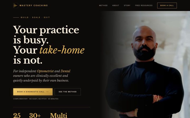 Screenshot of masterycoaching.ae