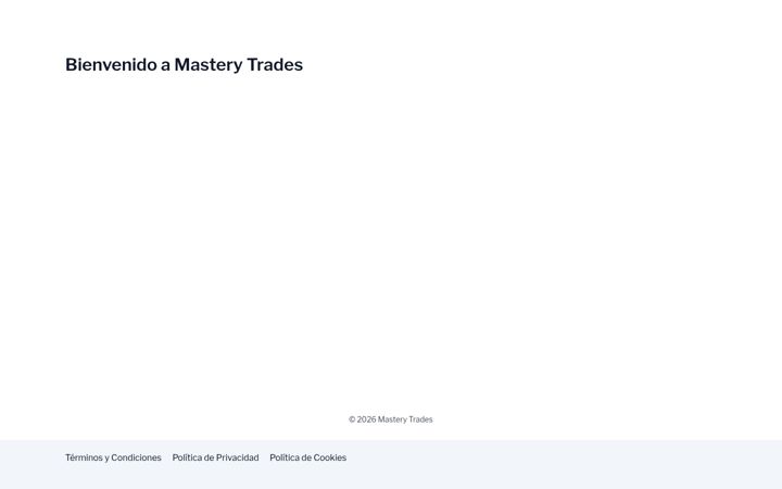 Screenshot of masterytrades.com