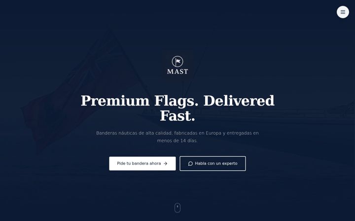 Screenshot of mastflags.com